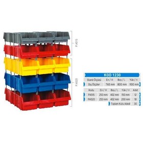 Resim Sembol Plastik Kod 1230 Çok Amaçlı Plastik Avadanlık Setleri Kat.Renk 