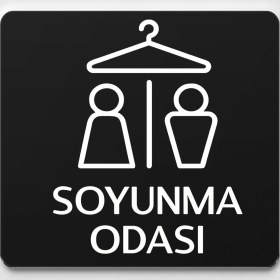 Resim Ofistike Soyunma Odası Tabelası Ofis Yönlendirme Kapı Isimlik Sığınak Alanı Tabela 