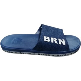 Resim Byron Brn B050-10 Erkek Lacivert Kaymaz Taban Deniz Plaj Havuz Günlük Yürüyüş Terlik 