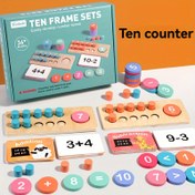 Resim Ahşap Onluk Sayı Anlayışı Öğretim Yardımcıları, Toplama ve Çıkarma, Onluk Sayacı, 'S Matematik Eğitici Oyuncaklar, 3-6 Yaş Arası Çocuklar İçin Mükemmel Hediye 