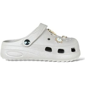 Resim Yüksek Taban Aksesuarlı Kadın Sandalet Füme-füme Füme 