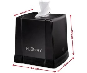 Resim Flora Cömert Peçetelik, Dekoratif Peçete Dispenseri ve Düzenleyicisi F291 Siyah 