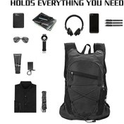 Resim Didadodo 8l Yansıtıcı Sırt Çantası - Bisiklet, Koşu Ve Doğa Yürüyüşü İçin Su Matarası Bölmeli Gri, Güvenli Yürüyüşler İçin Gri 