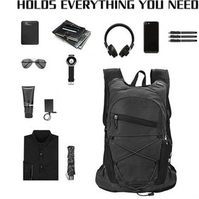 Resim Didadodo 8l Yansıtıcı Sırt Çantası - Bisiklet, Koşu Ve Doğa Yürüyüşü İçin Su Matarası Bölmeli Gri, Güvenli Yürüyüşler İçin Gri 