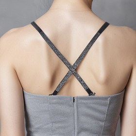 Resim Görünmez Taşlı Sütyen Omuz Askıları - Ayarlanabilir Siyah İç Çamaşırı, Parıldayan Kristallerle, Rahat ve Şık Kadın İç Çamaşırı Aksesuarı, Günlük Giyim, İç Çamaşırı Aksesuarları, Akşam Elbisesi, Zarif Tasarım, Taşlı Süslemeler 