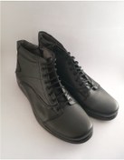 Resim Hakiki Deri Büyük Numara Erkek Bot Siyah 