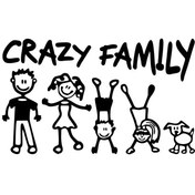 Resim Genel Markalar Crazy Family Sticker 20 X 12 Cm 