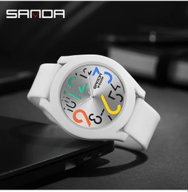 Resim Gaojunshop01 Beyaz Sku Sanda Unisex Spor Saati Su Geçirmez Büyük Kadran Hediye Fitness Diğer 