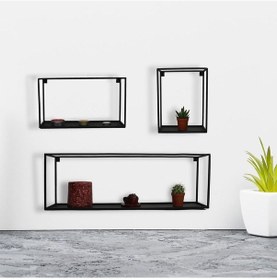 Resim Wessdizayn Metal Duvar Rafı Iskandinav Model 3 ‘Lü Set Wd-12 