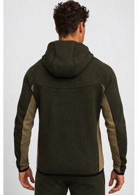 Resim Nike Tech Fleece Full Zip Windrunner Hoodie Kapüşonlu Unisex Sweatshirt Haki Haki 