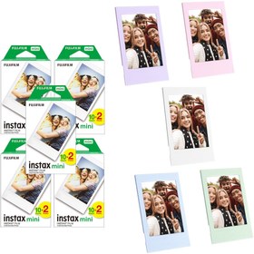 Resim Fujifilm Instax mini 100'lü Film ve 5 Fotoğraf Çerçevesi 