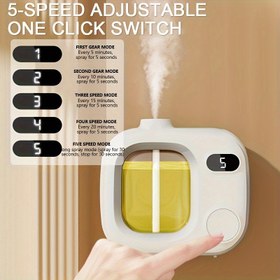 Resim USB Şarj Edilebilir Aromaterapi Difüzörü, 5 Modlu - Dijital Ekran, Uzun Süreli Ev Kokusu & Tuvalet Deodorantı için Esansiyel Yağ Uyumlu - Tatiller & Doğum Günleri için Mükemmel Hediye 