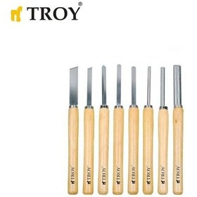 Resim Troy 25008 Ahşap Torna Bıçak Seti 8 Parça 