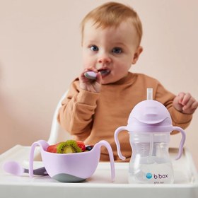 Resim Bbox Tıklama Kilitli Uçlu Damlatmaz Pipetli Alıştırma Bardağıı 240ml +6 Ay Lila 