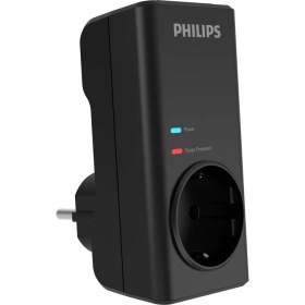 Resim Philips CHP7010B/10 1140 Joule Tekli Akım Korumalı Priz, Siyah 