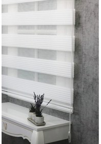 Resim As Perde Geniş Plise Zebra Perde 