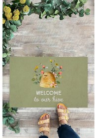 Resim Yeşil Paspas, İç Ve Dış Kapı Önü Paspası, Dijital Baskı Paspas 