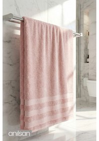 Resim Vanilla Pudra Banyo Havlusu - 70x140 Cm, 345gr, %100pamuk, Spa Ve Otel Havlusu, Günlük Kullanıma Uygun Pudra 