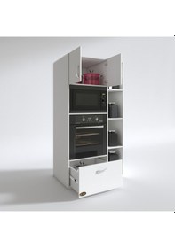 Resim Kenzlife fırın dolabı makbule byz 180*90*56 mutfak çekmeceli ayak 