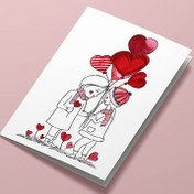 Resim Aşık Çiftler Romantik Tebrik Kartı 
