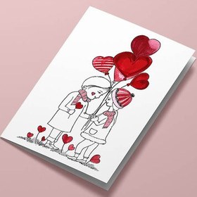 Resim Aşık Çiftler Romantik Tebrik Kartı 