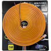 Resim Neon şerit led 24v 8x16 mm 5 metre kesilebilir bağlantı aparatlı turuncu / LAAM436 