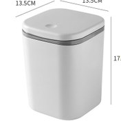 Resim Symbee Ofis Masaüstü Çöp Kutusu Gri Kapaklı, Odalar İçin Küçük Boyutlu Pp Malzeme, 1 Adet Temizlik Ve Düzen Sağlar 