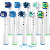 Resim 4/10/12 adet Yumuşak Kıllı Yedek Diş Fırçası Başlıkları, Oral-B Elektrikli Diş Fırçaları ile Uyumlu - Etkili Ağız Bakımı için Hipoalerjenik 
