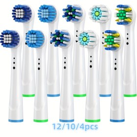 Resim 4/10/12 adet Yumuşak Kıllı Yedek Diş Fırçası Başlıkları, Oral-B Elektrikli Diş Fırçaları ile Uyumlu - Etkili Ağız Bakımı için Hipoalerjenik 