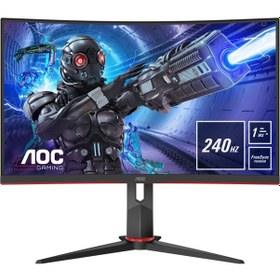 Resim AOC C32G2ZE/BK 31.5" 240 Hz 1 MS HDMI Black Red Curved Led Oyuncu Monitorü AOC