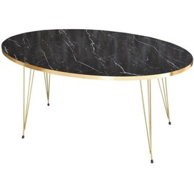 Resim Uslucan Alışveriş Zigon Sehpa Ve Orta Sehpa Elips Set Gold Bendir Tel Çok Renkli 