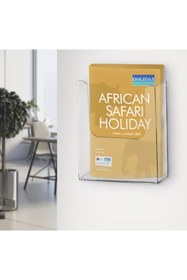 Resim TUVA REKLAM Tuva Reklam Şeffaf Pleksi A4 Dergilik Kitaplık Saklama Kutusu / Ofis Salon Oturma Odası 