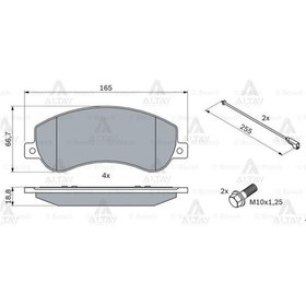 Resim Fren Balata Transıt V347 06-14 / Amarok 10 Arkadan Itışlı Ön Fışlı Bsh-0986494170 