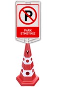 Resim Genel Markalar Park Yapılmaz Logolu Çift Yönlü Dikdörtgen Mavi Reklam Dubası 