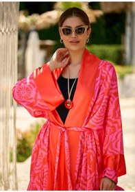 Resim Mayovera Kimono - Dinamik Pembe Tasarım Pembe 