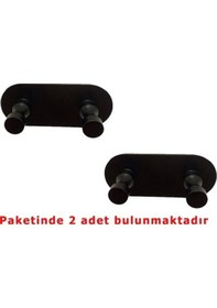 Resim Glare İnce Belli Kendinden Yapışkanlı Askılık İkili Mat Siyah 2 Li Paket Çok Renkli 