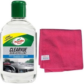 Resim Turtle Wax Cam Yağmur Kaydırıcı + Mikrofiber Bez 