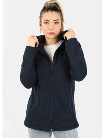 Resim Kadın Kapüşonlu Lacivert Sweatshirt Lacivert 