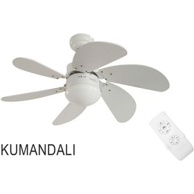 Resim Blackwell Kumandalı 6 MDF Kanat Lambalı Tavan Vantilatörü Beyaz 