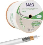 Resim MAG RG59 FA MİNİ DUAL BİTİŞİK 48 TEL ANTEN KABLOSU (300 METRE) Powermaster