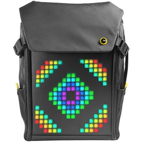 Resim Pixoo Backpack M Siyah Ledli Sırt Çantası 