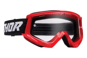 Resim Thor Combat Junior cross enduro motosiklet gözlüğü kırmızı siyah 