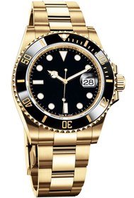Resim İSTLİV Erkek Rolex Modeli Gümüş - Gold Rengi Kol Saati 