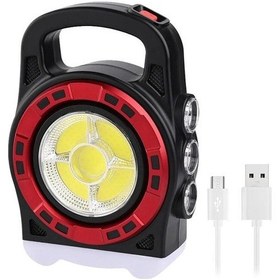 Resim Powermaster HB-6678C Cob Ledli Şarjlı USB Çıkışlı Solar Lamba 