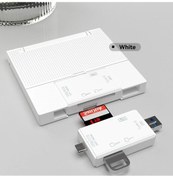 Resim Çok Fonksiyonlu Altılıonecardreader Otg İphone Uyumlu Type-c Mikro Sd Cardflashdrive Android White 