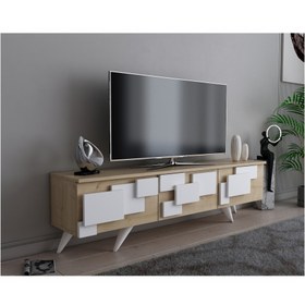 Resim EVDEKİMODA 3D TV ÜNİTESİ (SAFİR-BEYAZ) 