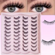 Resim 20 Çift Dramatik Hacim 3D Sahte Vizon Kirpikler - Doğal, Yeniden Kullanılabilir, Hafif, Uygulaması Kolay Sahte Kirpikler Kirpik Uzatma, Günlük Giyim ve Özel Günler İçin - Zulüm İçermeyen, Hipoalerjenik ve Rahat 