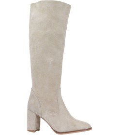 Resim Hobby 26081s Hakiki Süet Deri Kadın Topuklu Çizme Bej 