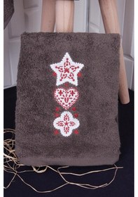 Resim %100 Pamuk 50x80 Christmas Yılbaşı El Havlusu Çok Renkli 