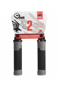 Resim SARİSSA BİSİKLET ODI Elite AG2 Bisiklet Elciği 2.1 Kilitleme Teknolojisi MTB Profesyonel Gidon Tutacağı Siyah Gri 